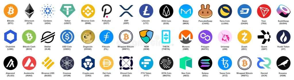 set top cryptocurrency tokens logos cr95