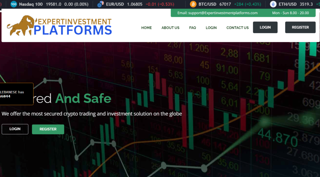 EXPERTINVESTMENTPLATFORMS Review: Is expertinvestmentplatforms.com Trustworthy or a Scam?