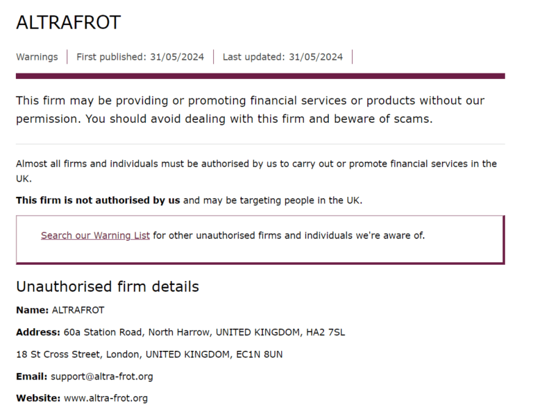 ALTRAFROT Review: Is ALTRAFROT Legit or a Scam?